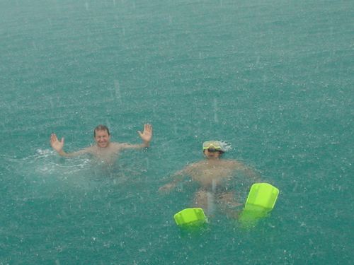 Free shower at 5pm. (Petite Anse Arlet, Martinique)