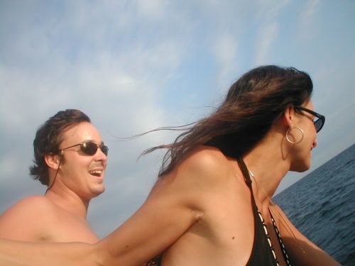 Erwan, Florence, Marylou and Rémi join us on board for 5 sailing days. (Islas Tortugas, Costa Rica)